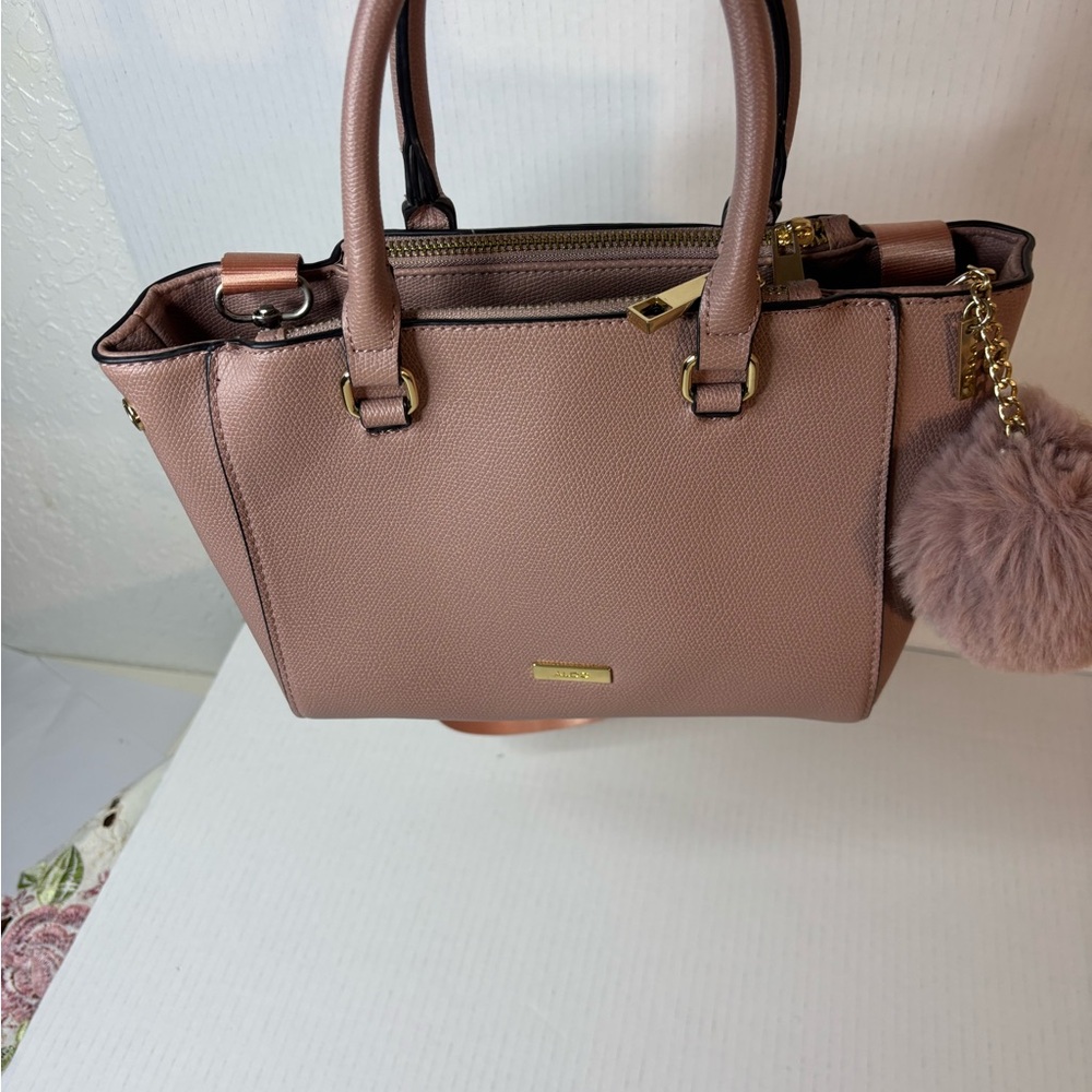 Aldo Shoulder and Crossbody bag with Pom Pom Elegant Pink